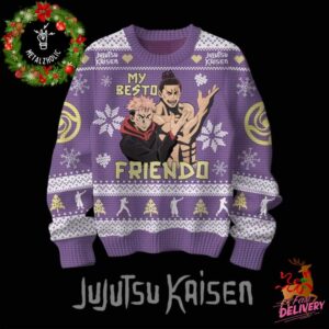 Jujutsu Kaisen My Besto Friendo Funny Itadori And Todo Christmas Gift Anime Ugly Sweater