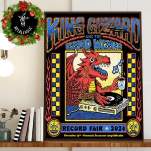 King Gizzard And The Lizard Wizard Record Fair 2024 November 15th Germania Insurance Amphitheater By Amy Jean Art Poster Canvas