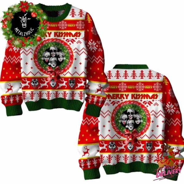 Kiss Band Merry Kissmas Rock And Roll Over For Men And Women Ugly Sweater