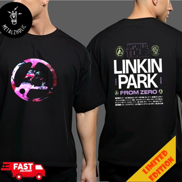 Linkin Park From Zero World Tour 2024-2025 Tour Dates New Merchandise Two Sides T-Shirt