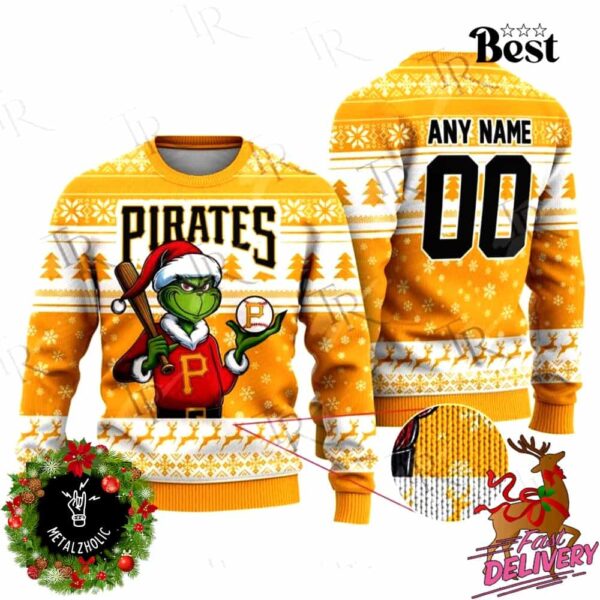 MLB Pittsburgh Pirates x Grinch Baseball Gift For Fans Holiday Christmas Ugly Sweater