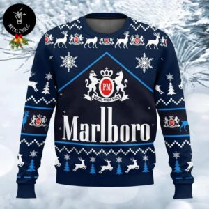 Malboro Ice Blast Cigarettes Version Christmas Gift Ugly Sweater