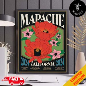 Mapache Duo Shows 2024 California December Tour Dates Poster Concert Limited Edition Poster Canvas