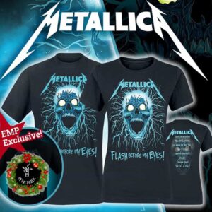 Metallica Official New Limited Design Flash Before My Eyes By Puis Calzada Exclusive Ride The Lightning 40th Anniversary T-Shirt