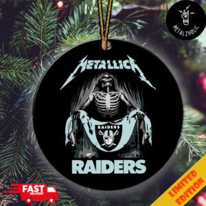 Metallica x Las Vegas Raiders NFL The Death Christmas Tree Decorations Ornament