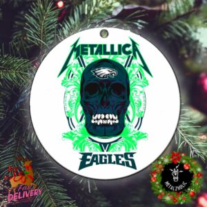 Metallica x NFL Skull Philadelphia Eagles Logo Christmas Tree Decorations Ornament