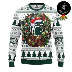 Michigan State Spartans Christmas Gift For Fans NCAA Xmas Ugly Sweater