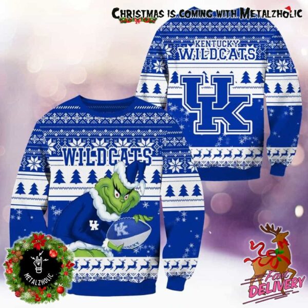 NCAA Kentucky Wildcats x Grinch Stole The Christmas Holiday Gift For Fans Ugly Sweater