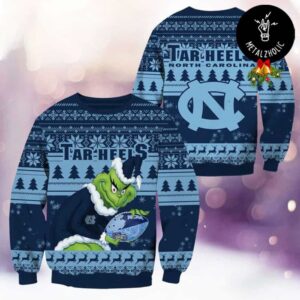 NCAA North Carolina Tar Heels x Grinch Stole Christmas Gift For Family Ugly Sweater