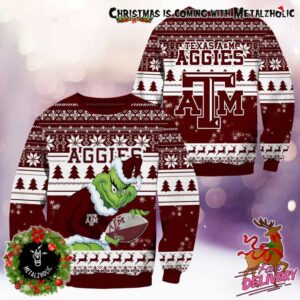 NCAA Texas AM Aggies x Grinch Stole The Christmas Holiday Gift For Fans Ugly Sweater