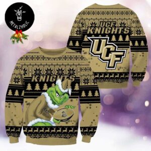 NCAA UCF Knights x Grinch Stole Christmas Gifts Ugly Sweater For Men And Women