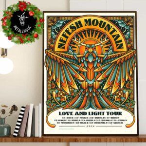 Nefesh Mountain Love And Light Tour 2024 Poster With Tour Dates Limited New Merchandise Art By Joel Hunter Poster Canvas