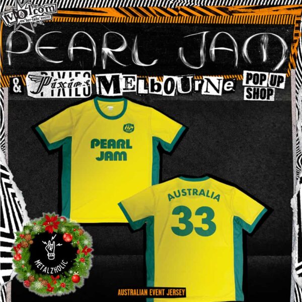 Number 33 Pearl Jam Merch Event Jersey For Show At Night 2 Marvel Stadium Australia Nov 18th 2024 Dark Matter Tour At Melbourne Pop-Up Shop By Ben Frost All Over Print T-Shirt