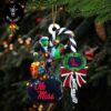 Oregon Ducks NCAA Custom Name Grinch Candy Cane Tree Decorations Christmas 2024 Ornament