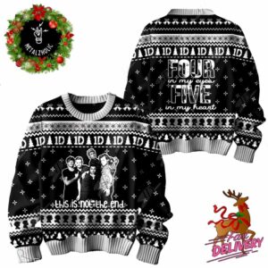 One Direction This Is Not The End Four In My Eyes In My Heart Holiday Gift Ugly Sweater