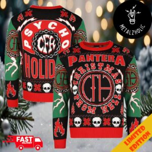 Pantera Christmas From Hell Psycho Holiday Xmas Gift New Merchandise 2024 Ugly Sweater