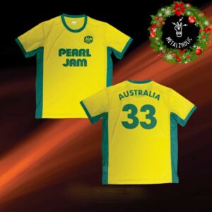 Pearl Jam 13th November 2024 Australia Event Number 33 Soccer Tee New Merchandise Dark Matter Tour All Over Print T-Shirt