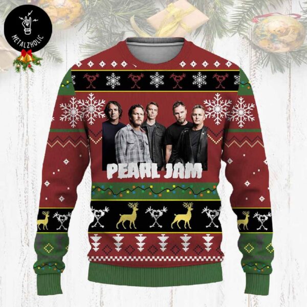 Pearl Jam Band Members Christmas Limited Edition Xmas Gift Rock And Roll Ugly Sweater