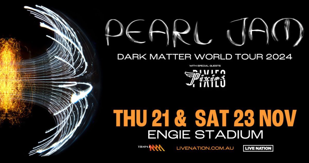 Pearl Jam Dark Matter Tour 2024 With Pixies And Cosmic Psychos November 21 2024 Engie Stadium Merchandise Sydney Australia