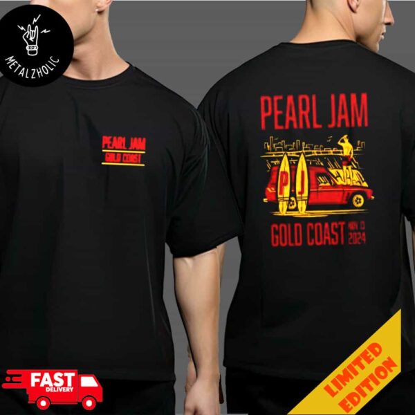 Pearl Jam G’day Australia The Event Tee November 13th 2024 People First Stadium Gold Coast Queensland Australia Dark Matter Tour Two Sides T-Shirt