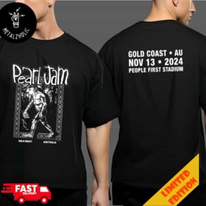 Pearl Jam G’day Australia The Yowie Tee November 13th 2024 People First Stadium Gold Coast Queensland Australia Dark Matter Tour Two Sides T-Shirt