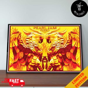 Pearl Jam Merch Event Poster For Show At Night 2 Marvel Stadium Australia Nov 18th 2024 Dark Matter Tour At Melbourne Pop-Up Shop By Ben Frost Home Decor Poster Canvas