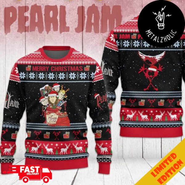 Pearl Jam Snowflakes Pattern Merry Christmas 2024 Limited Edition Xmas Gift Ugly Sweater