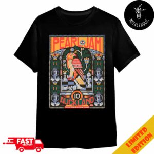 Pearl Jam With Pixies And Liam Finn Event Poster At Auckland New Zealand November 10th 2024 Dark Matter Tour By Florian Schommer Merchandise T-Shirt