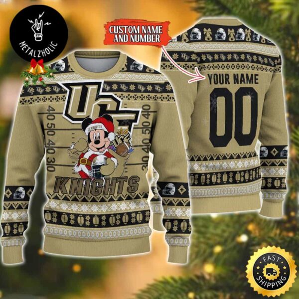 Personalized Mickey Mouse x UCF Knights NCAA Christmas Gift For Fans Ugly Sweater