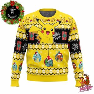 Pikachu I Choose You Pokemon Funny Christmas Gift From Animeape Ugly Sweater