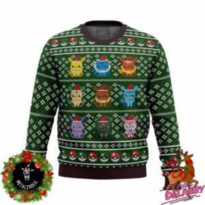 Pokemon Eevee Eeveelutions Christmas Gift Holiday Ugly Sweater