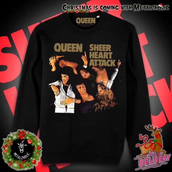 Queen Sheer Heart Attack 50th Anniversary Sweatshirt And T-Shirt New Merchandise Limited