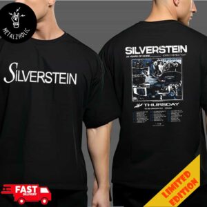 Silverstein 25 Years Of Noise North America Tour Plus Guests Thursday To Be Announced Split Chain Tour Dates 2024 Two Sides T-Shirt