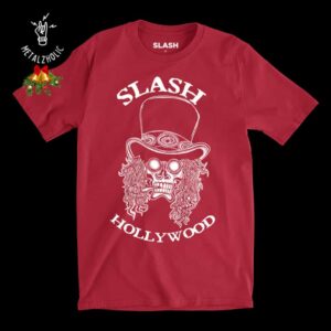 Slash New Merchandise 2024 Hollywood Skull Red Tee Limited Edition T-Shirt