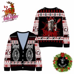 Slipknot Established 1995 Chirstmas Gifts 2024 Xmas For Family And Friends Ugly Christmas Cardigan Sweater