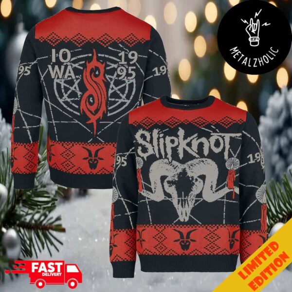 Slipknot Iowa 1995 Satan Logo Christmas Gift Ugly Sweater