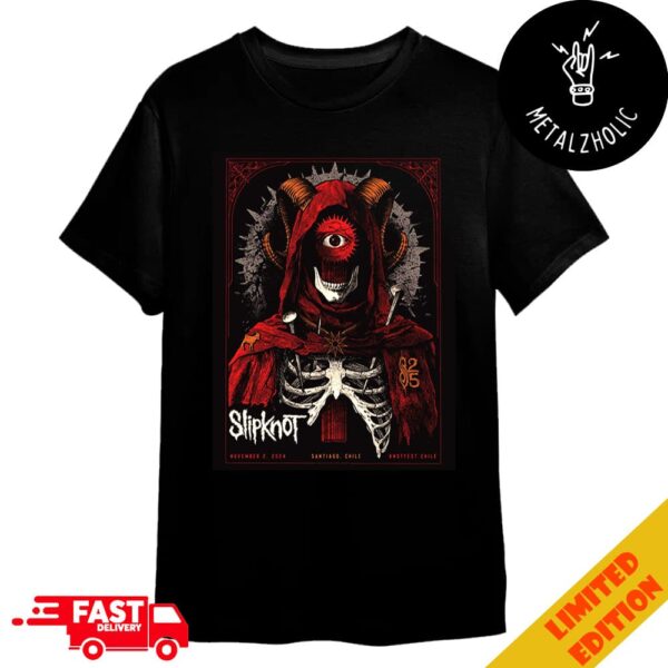 Slipknot Knotfest Chile 2024 November 2 2024 At Santiago Chile New Limited Edition Merchandise By Rodolfo Jofre Saavedra Merchandise T-Shirt