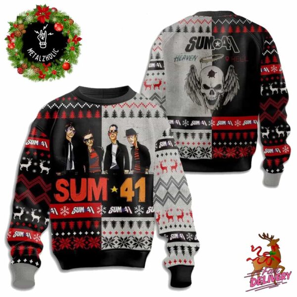 Sum 41 Heaven And Hell Holiday Gift For Fans Christmas Gift Ugly Sweater