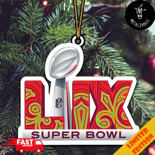 Super Bowl LIX 9 February 2025 Ceasars Superdome New Orleans NFL Logo Christmas Tree Decorations Ornament