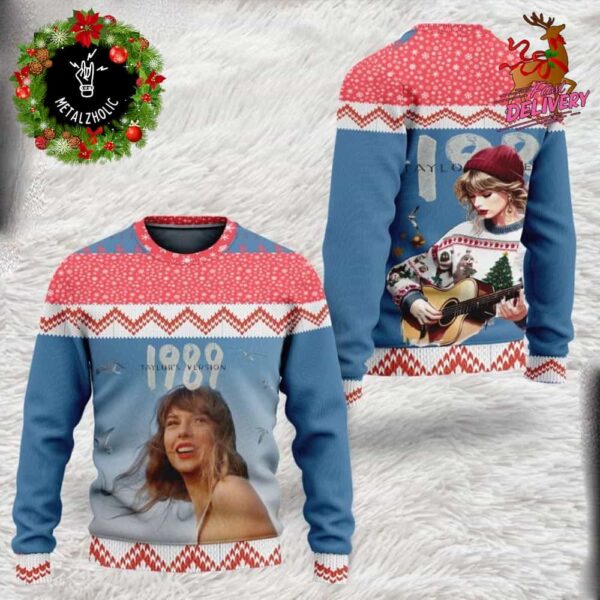 Taylor Swift Inspired Baby Blue 1989 Taylor’s Version For Swifties Fans Holiday Gift Christmas Ugly Sweater