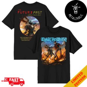 The Future Past Tour 2024 Iron Maiden At Canada Tour Dates On Back Hockey Eddie Version Two Sides T-Shirt