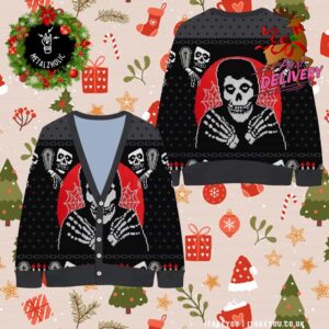 The Misfits By Middle Of Beyond Chirstmas Gifts 2024 Xmas For Family And Friends Ugly Christmas Cardigan Sweater