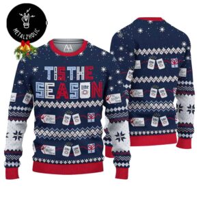 Tis The Season Miller Lite Drink Funny For Beer Lovers Christmas Gift 2024 Ugly Sweater For Men And Women