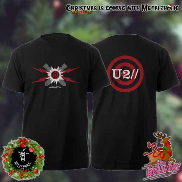 U2 Band How To Dismantle An Atomic Bomb 20th Anniversary Editions Black Logo Tee Two Sides T-Shirt