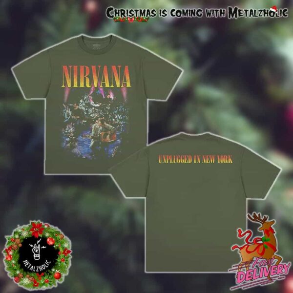 Unplugged In New York 30th Anniversary Military Green Tee Nirvana New Merchandise 2024 All Over Print T-Shirt