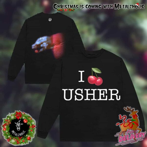 Usher Past Present Future Tour 2024 New Merchandise Cherry Long Sleeve