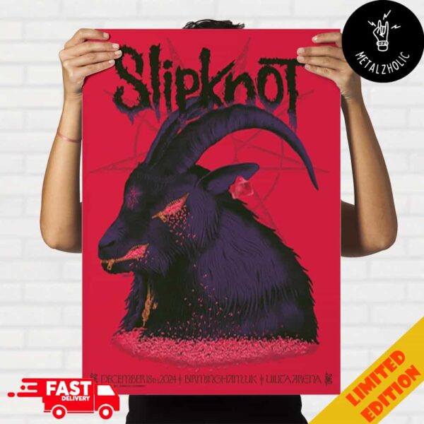 25th Anniversary Tour Of Slipknot St Album At Birmingham 18th December 2024 A2 Poster Utilita Arena Home Decor Poster Canvas