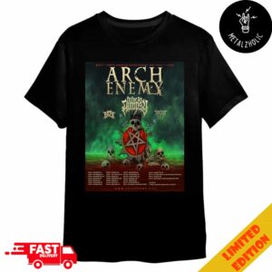 Arch Enemy North American Blood Dynasty 2025 Tour Poster Tour Dates Merchandise T-Shirt