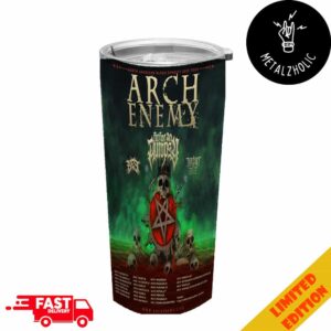 Arch Enemy North American Blood Dynasty 2025 Tour Poster Tour Dates Tumbler-Mug-Cup With Straw