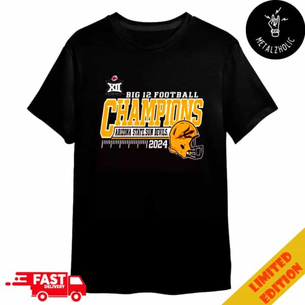 Arizona State Sun Devils Big 12 Football Conference Champions Locker Room 2024-2025 NCAA Merchandise T-Shirt